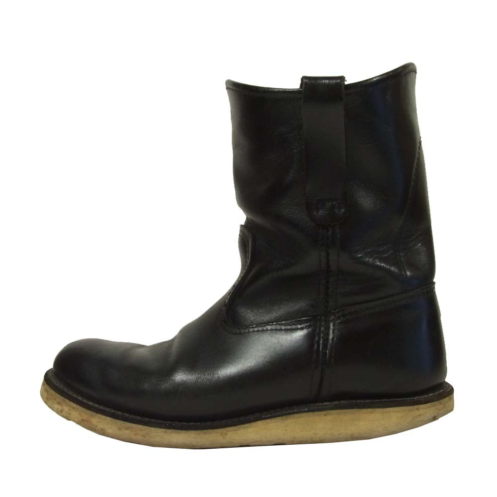 RED WING レッドウィング 8169 leather boots ペコス レザー ブーツ アメリカ製 ブラック系 USA9E【中古】