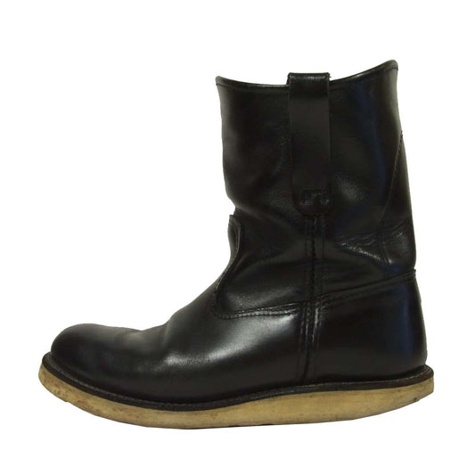 RED WING レッドウィング 8169 leather boots ペコス レザー ブーツ アメリカ製 ブラック系 USA9E【中古】