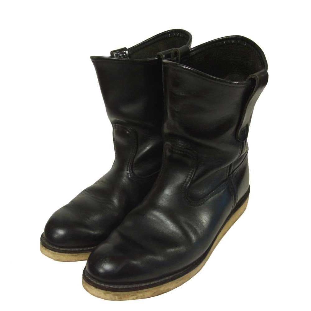 RED WING レッドウィング 8169 leather boots ペコス レザー ブーツ アメリカ製 ブラック系 USA9E【中古】