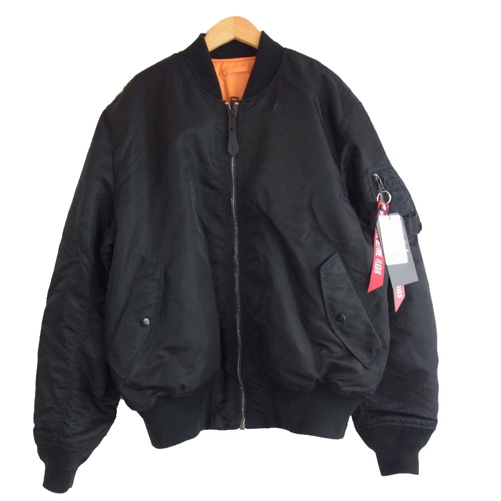 ALPHA アルファ 20004-5401 MA-1 TIGHT タイト ジャパンフィット ミリタリー ジャケット ブラック系 2L【中古】