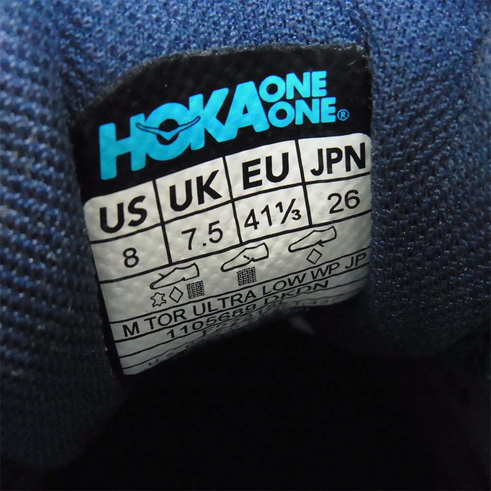 HOKA ONE ONE ホカ オネオネ 1105689 TOR ULTRA LOW WP トゥ ウルトラ ロー WP ネイビー系 26cm【新古品】【未使用】【中古】