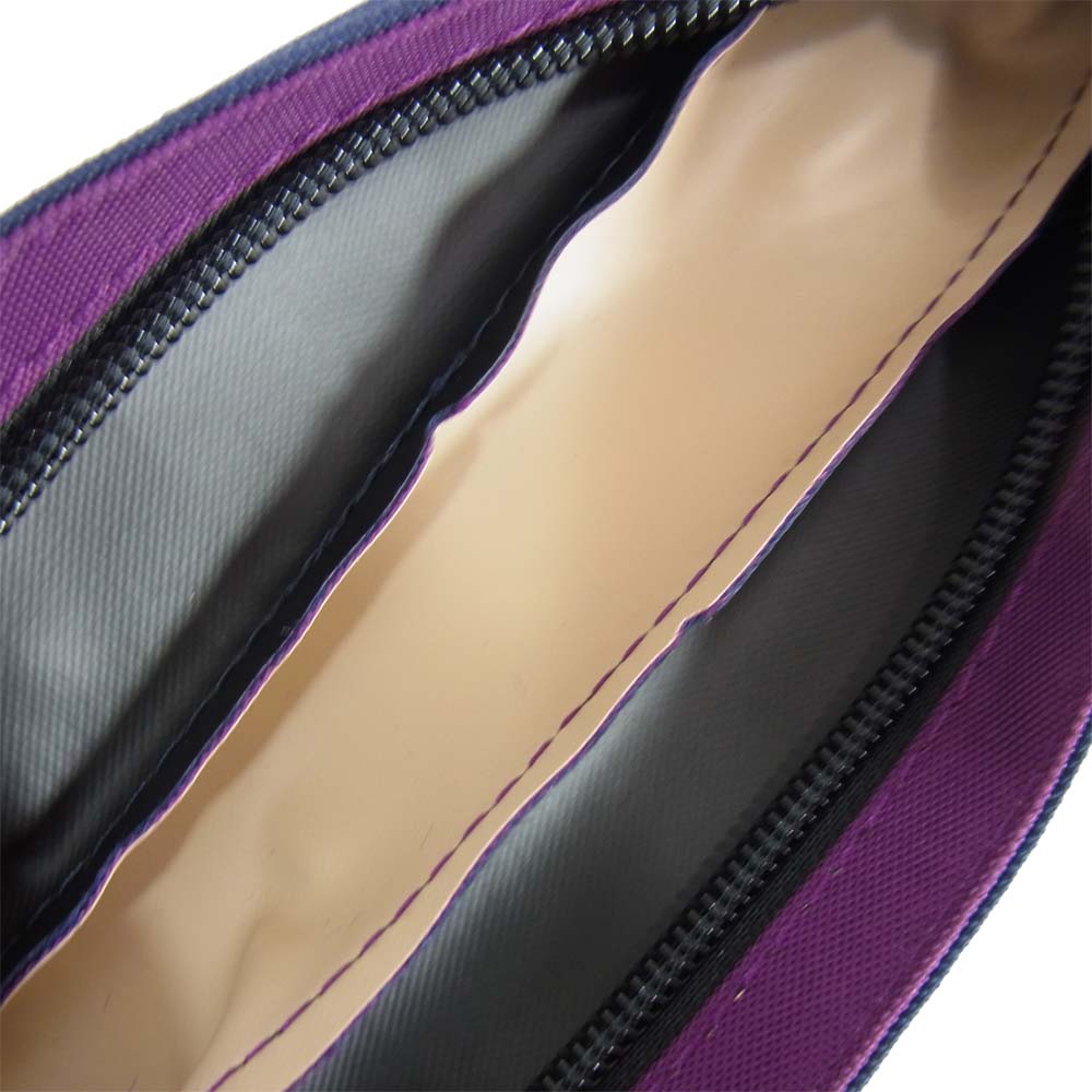 Herve Chapelier エルベ・シャプリエ 719N ペンケース ネイビー×パープル ネイビー系【美品】【中古】