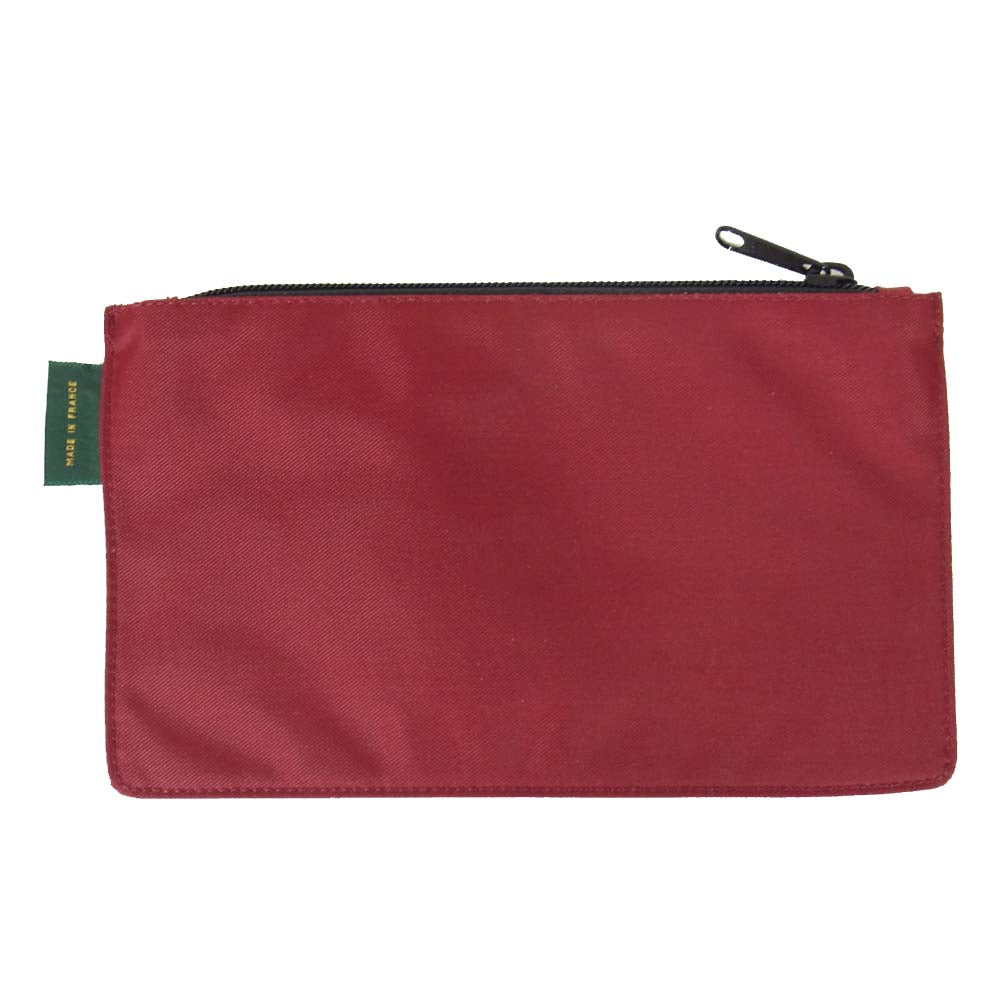Herve Chapelier エルベ・シャプリエ 902N ナイロン フラットポーチM  グルナ エンジ系【美品】【中古】