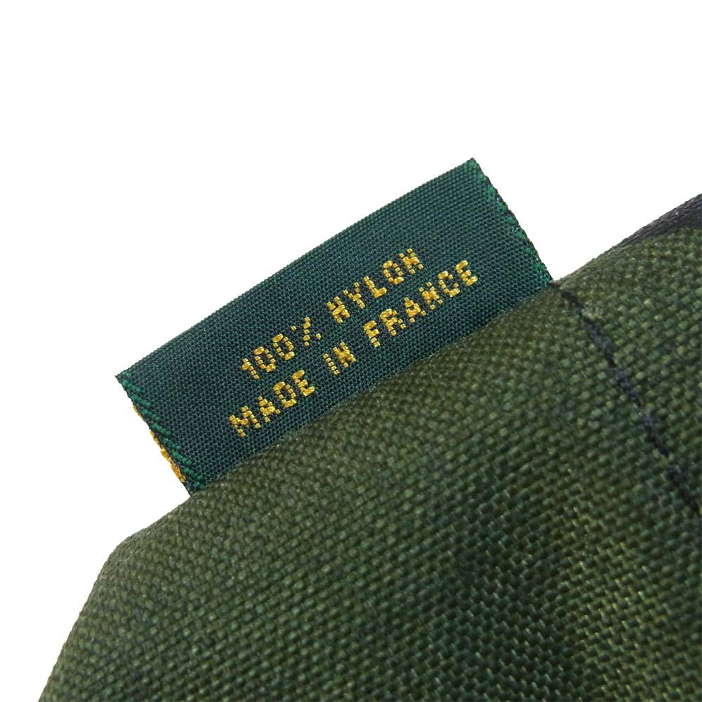Herve Chapelier エルベ・シャプリエ 927N ナイロン 舟型 ポーチ カモフラージュ グリーン系【新古品】【未使用】【中古】