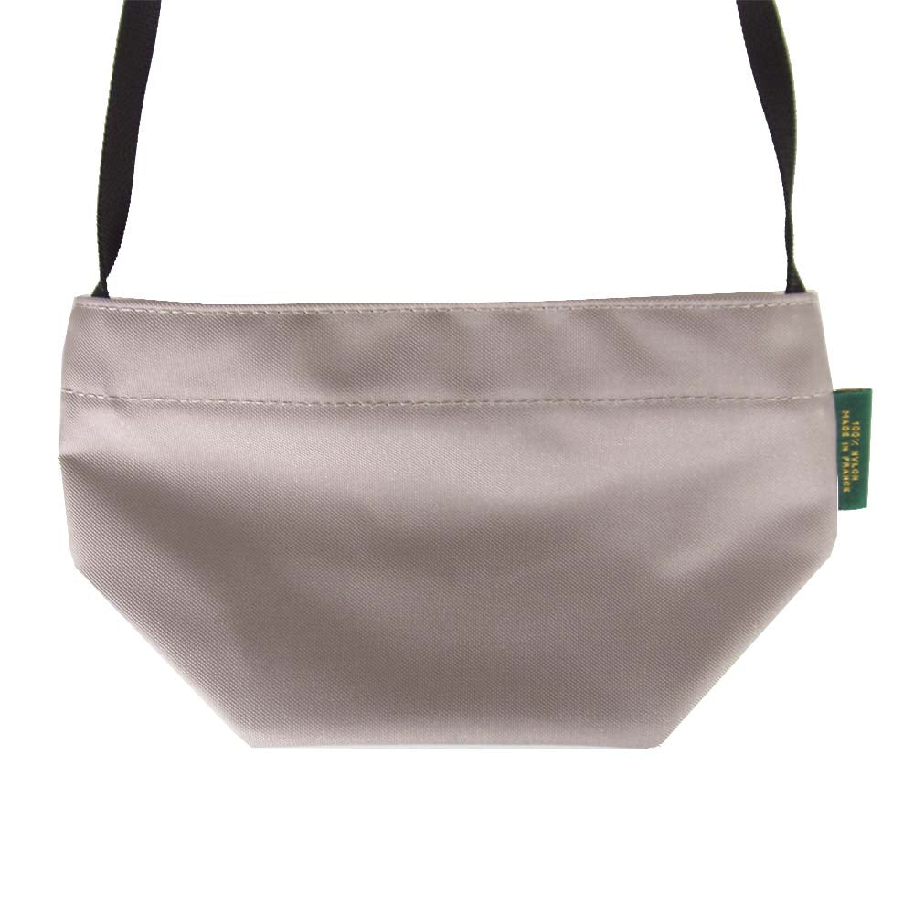 Herve Chapelier エルベ・シャプリエ 1927N ナイロン 舟型 ミニ ショルダー バッグ グレー系【美品】【中古】