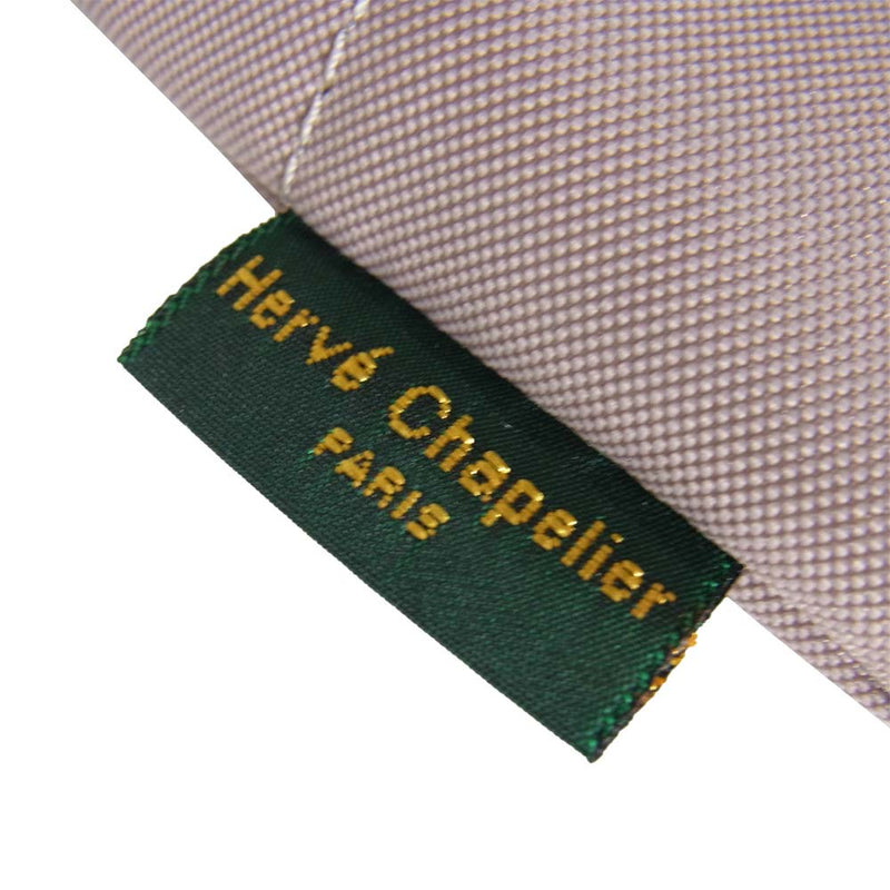 Herve Chapelier エルベ・シャプリエ 1927N ナイロン 舟型 ミニ ショルダー バッグ グレー系【美品】【中古】