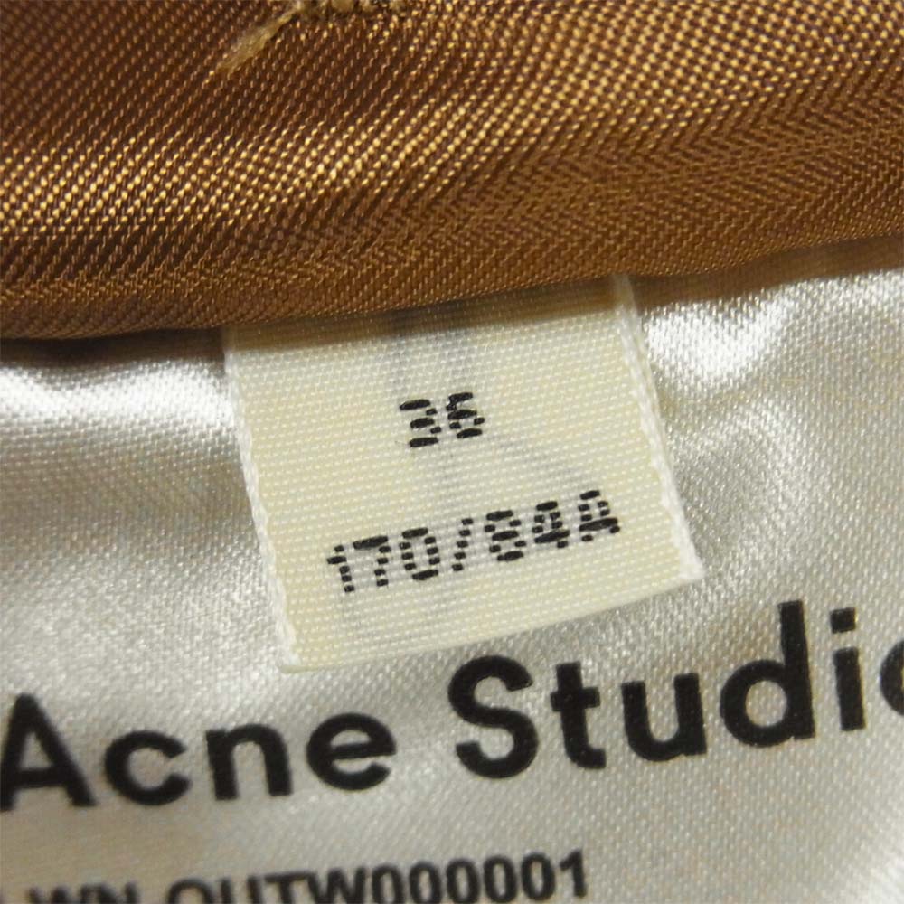 ACNE STUDIOS アクネストゥディオズ FN-WN-OUTW000001 ウール チェスター コート ポルトガル製 ブラウン系 36【中古】