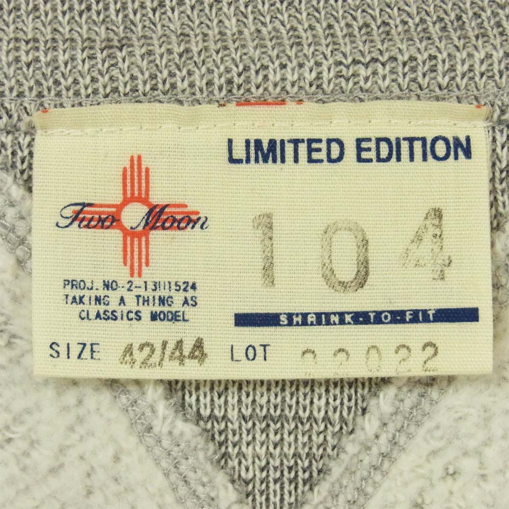 TWO MOON トゥームーン 92022 リミテッドエディション 長袖 スウェット トレーナー グレー系 42 / 44【中古】
