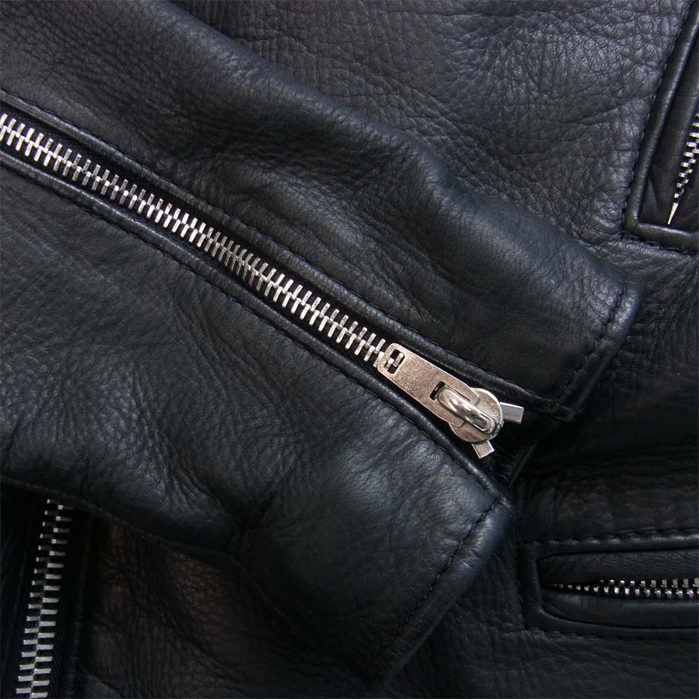 Lewis Leathers ルイスレザー 391T ×THE REAL McCOY’S リアルマッコイズ ライトニング  ディアスキン レザー ライダース ジャケット ブラック系 40【美品】【中古】