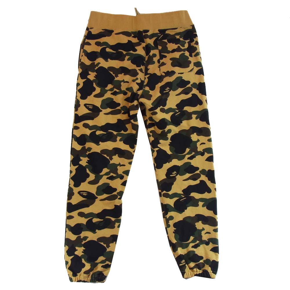 A BATHING APE アベイシングエイプ 16SS 001PTC301015X 1ST CAMO SHARK SWEAT PANTS カモ シャーク スウェット パンツ ベージュ系 L【美品】【中古】