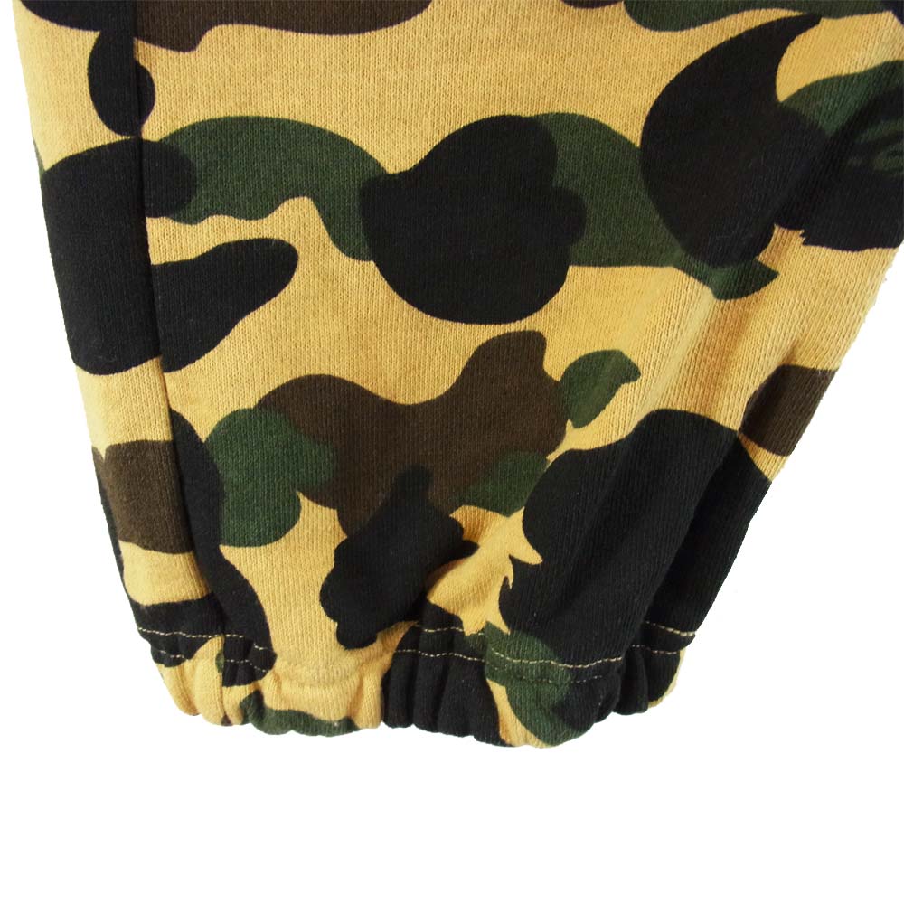 A BATHING APE アベイシングエイプ 16SS 001PTC301015X 1ST CAMO SHARK SWEAT PANTS カモ シャーク スウェット パンツ ベージュ系 L【美品】【中古】