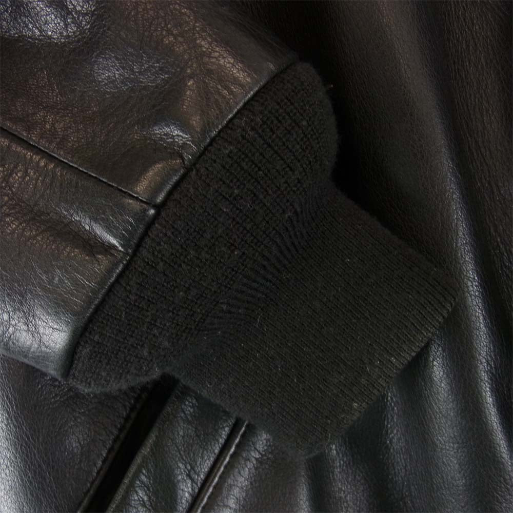 Supreme シュプリーム 13AW × shott ショット MA-1 レザー ジャケット ブラック系 M【中古】