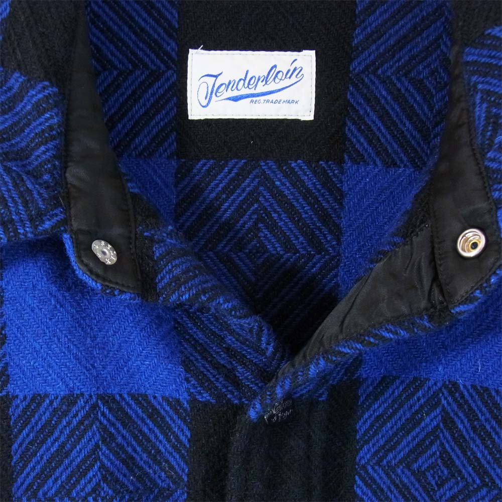 TENDERLOIN テンダーロイン T-BUFFALO SHT JKT バッファロー チェック シャツ ジャケット 黒×青 M【中古】