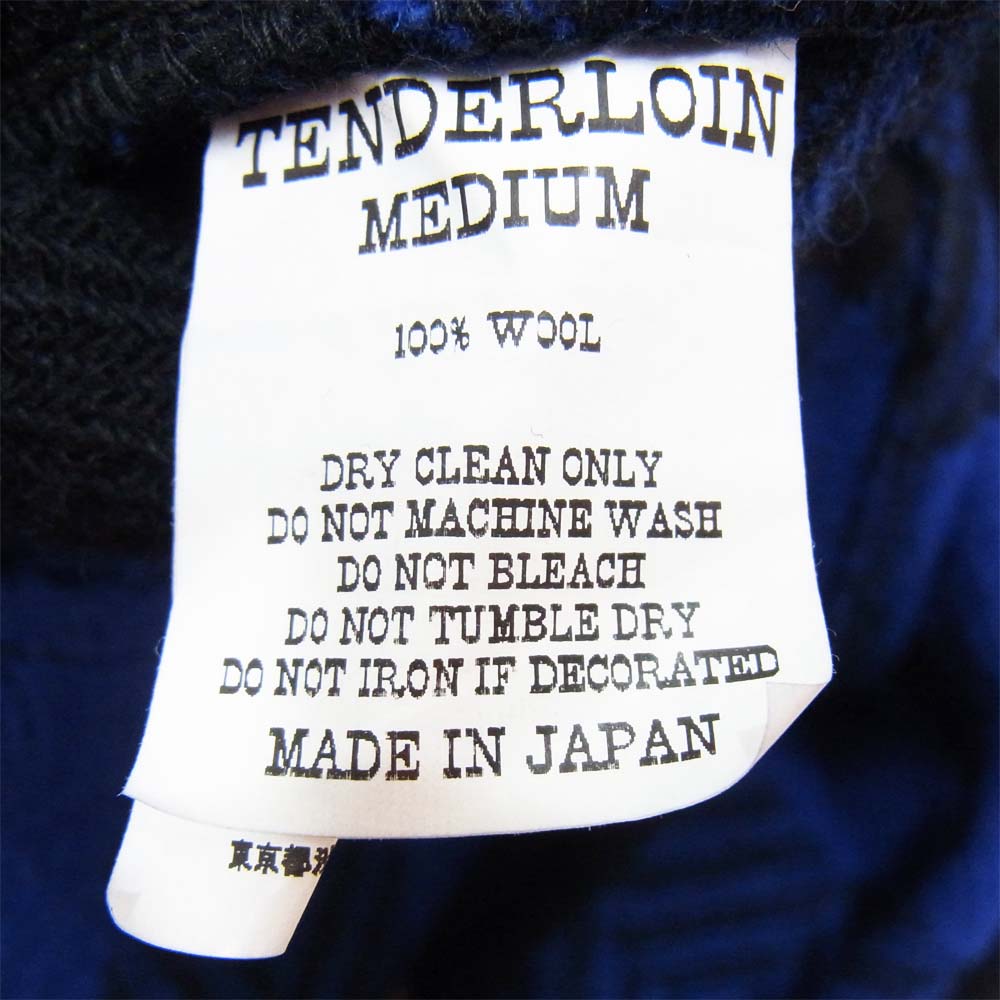 TENDERLOIN テンダーロイン T-BUFFALO SHT JKT バッファロー チェック シャツ ジャケット 黒×青 M【中古】