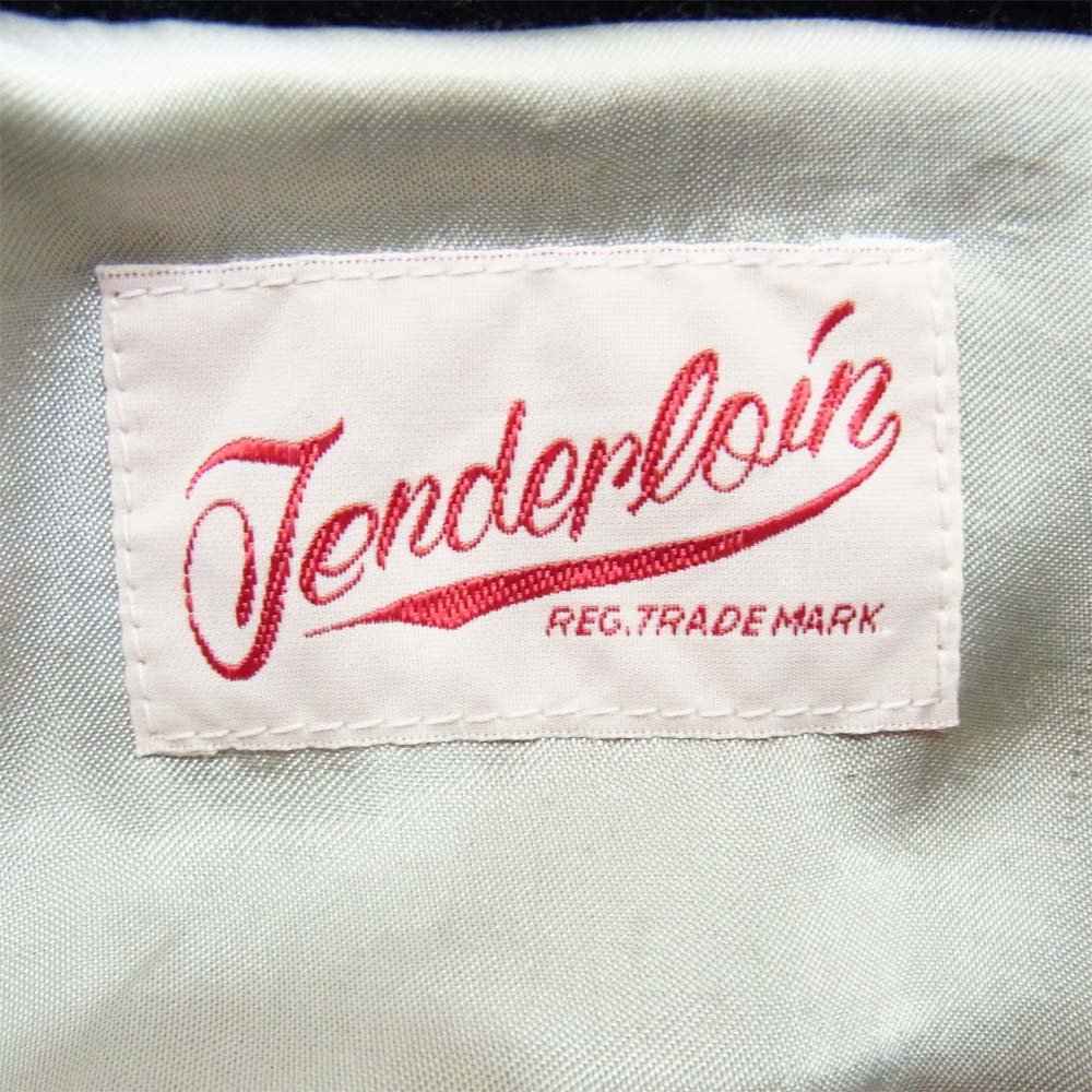 TENDERLOIN テンダーロイン T-SOUVENIR JKT 刺繍 ベロア スーベニア ジャケット ブラック系 M【美品】【中古】