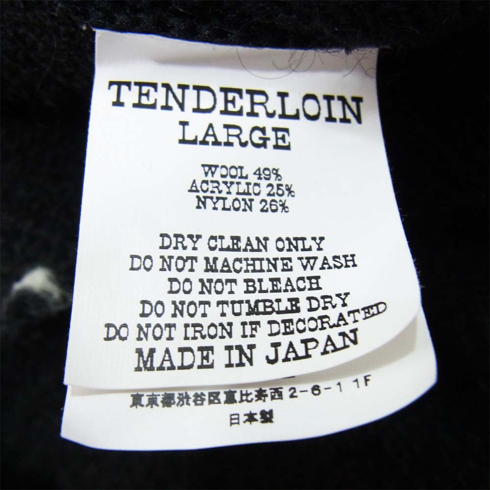 TENDERLOIN テンダーロイン T-MOHAIR CARDIGAN モヘア ニット カーディガン  ブラック系【美品】【中古】