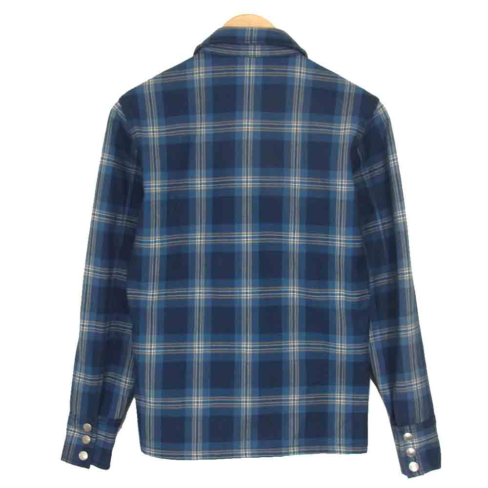 ブラックトップモーターサイクル BT07FW-S01 WIND STOPPER チェック シャツ ジャケット ブルー系 S【中古】