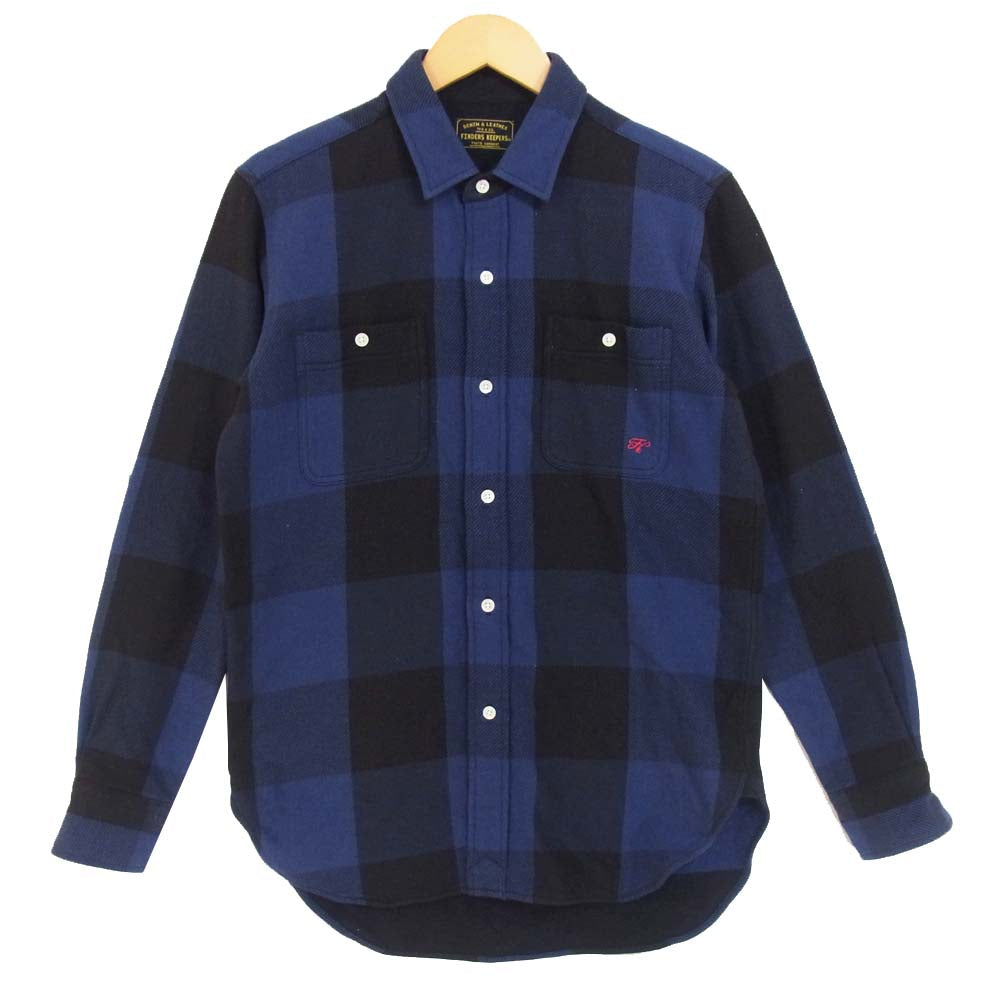 ファインダーズ キーパーズ 46031103 FK-BIG CHECK FLANNEL LONG チェック フランネル シャツ ブルー×ブラック系 S【中古】