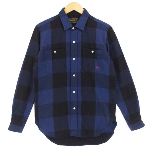 ファインダーズ キーパーズ 46031103 FK-BIG CHECK FLANNEL LONG チェック フランネル シャツ ブルー×ブラック系 S【中古】