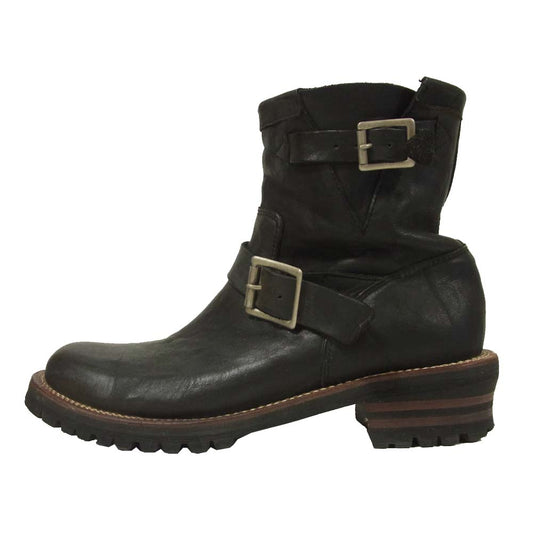 バックラッシュ Leather short engineer boots レザー ショート エンジニアブーツ ブラック系 25.5cm【中古】
