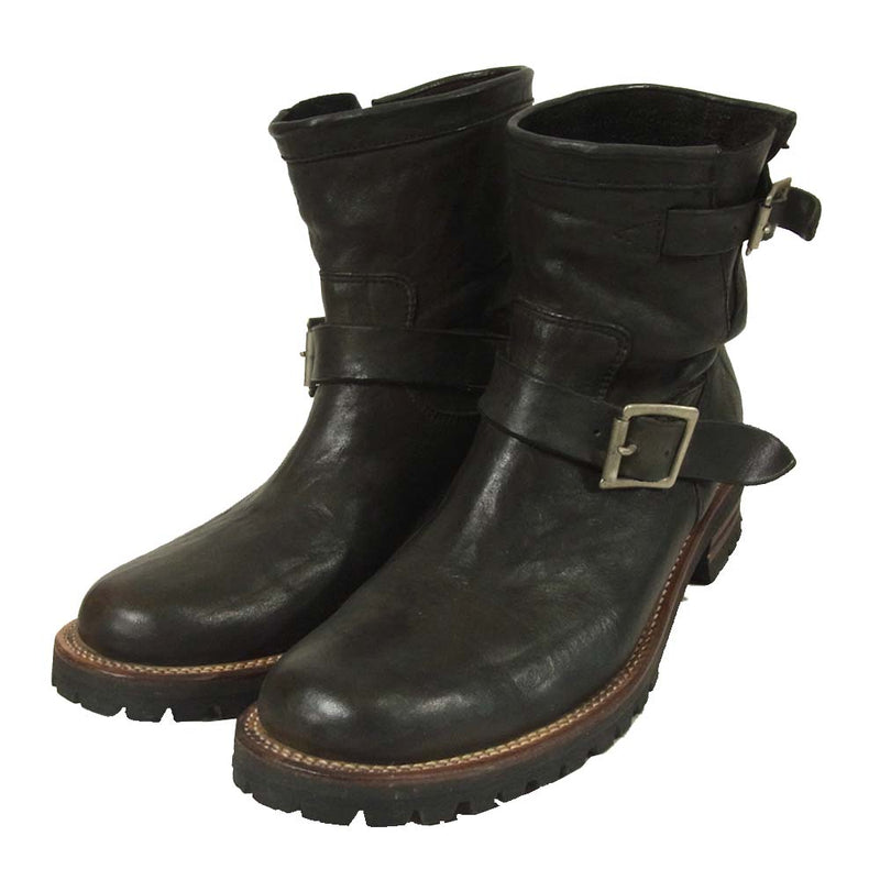 バックラッシュ Leather short engineer boots レザー ショート エンジニアブーツ ブラック系 25.5cm【中古】