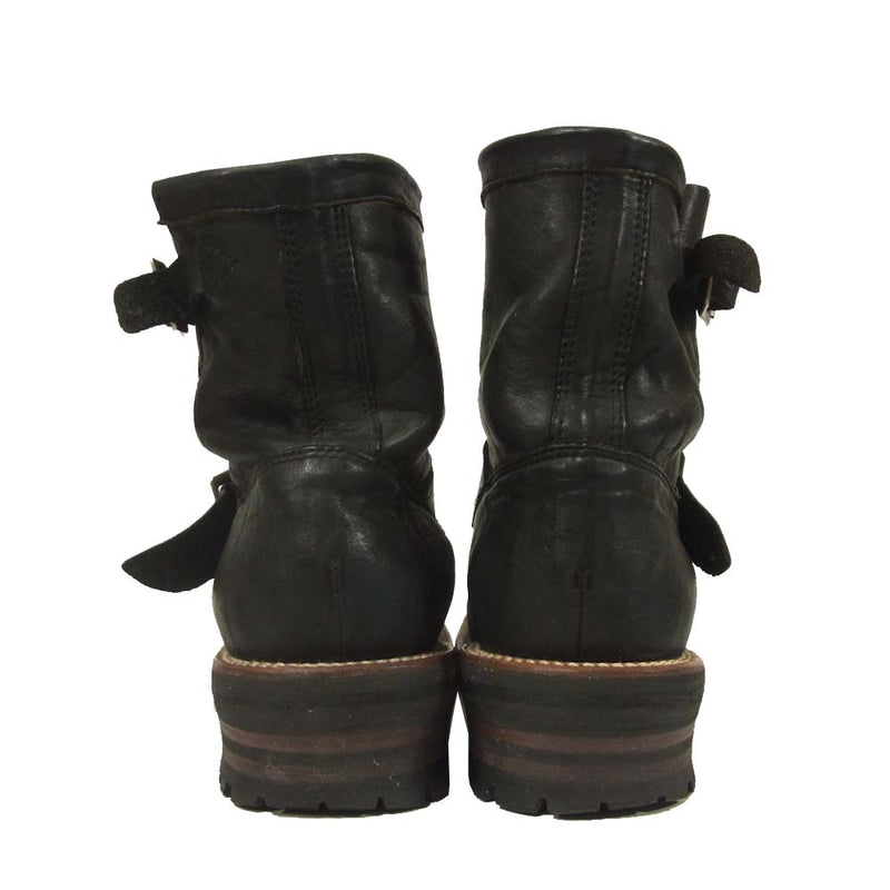 バックラッシュ Leather short engineer boots レザー ショート エンジニアブーツ ブラック系 25.5cm【中古】
