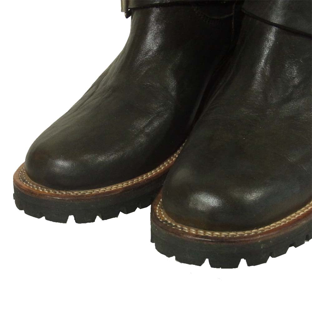 バックラッシュ Leather short engineer boots レザー ショート エンジニアブーツ ブラック系 25.5cm【中古】