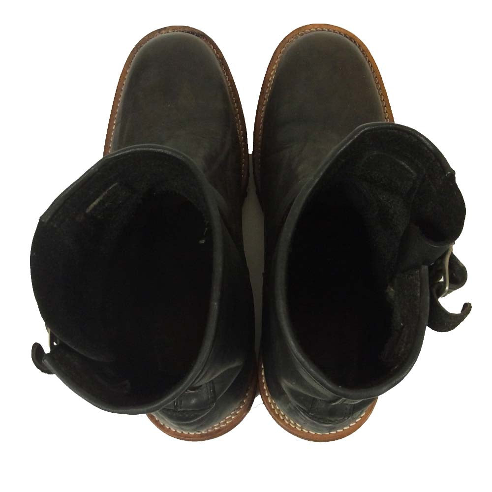 バックラッシュ Leather short engineer boots レザー ショート エンジニアブーツ ブラック系 25.5cm【中古】