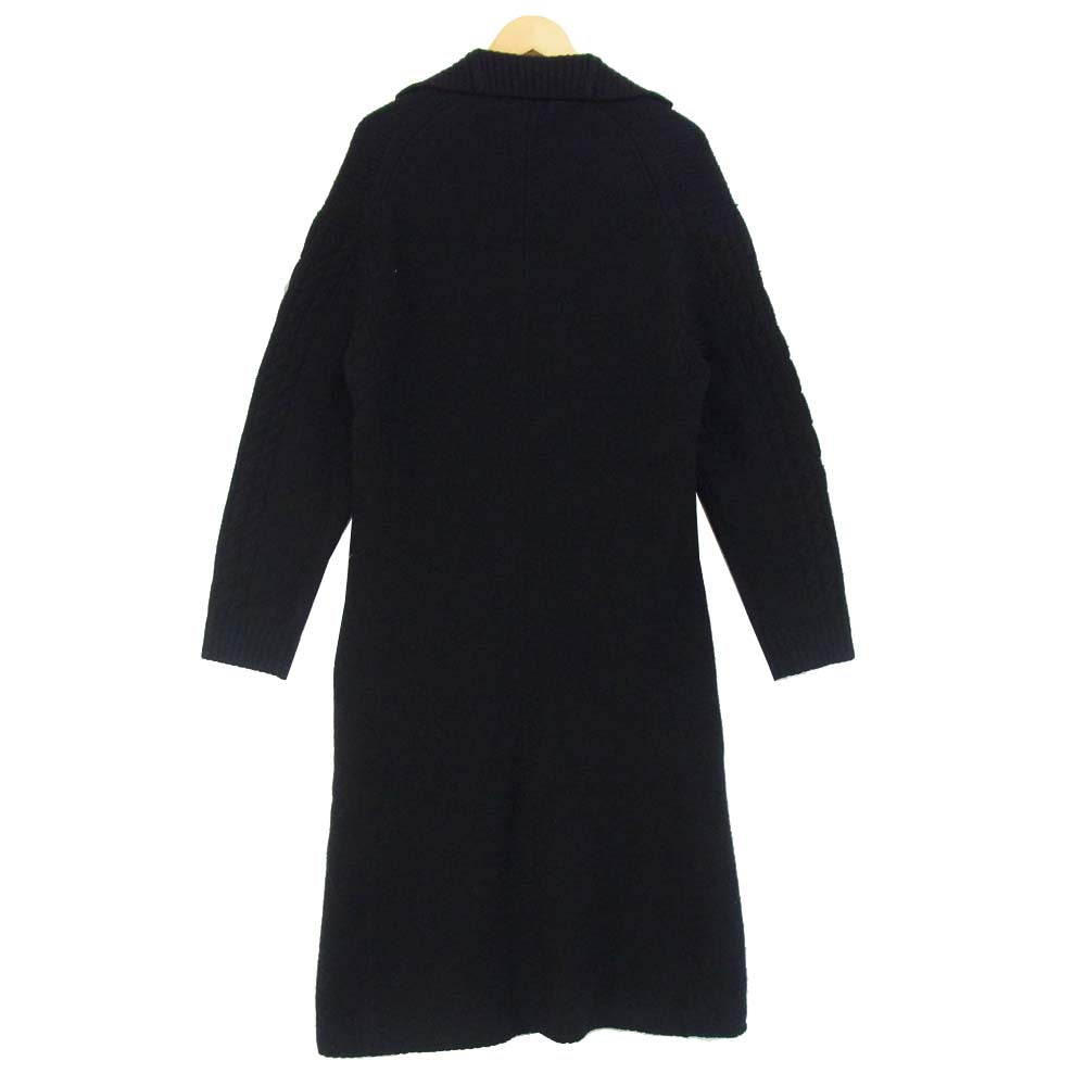 Yohji Yamamoto ヨウジヤマモト POUR HOMME プールオム 10AW THE MEN 4.1 HC-K58-972 ウールニット ハイネック ロングコート ブラック系 2【中古】