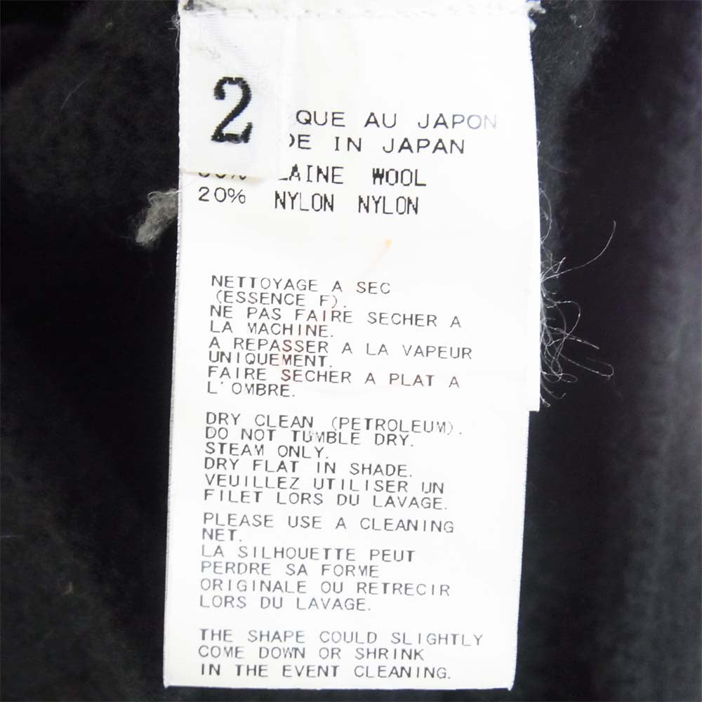Yohji Yamamoto ヨウジヤマモト POUR HOMME プールオム 10AW THE MEN 4.1 HC-K58-972 ウールニット ハイネック ロングコート ブラック系 2【中古】