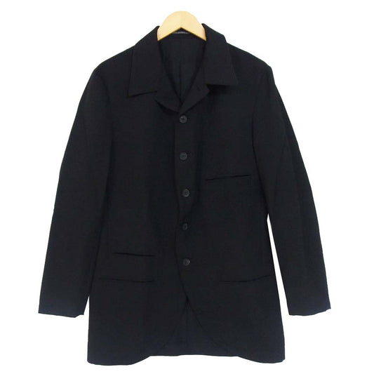 Yohji Yamamoto ヨウジヤマモト POUR HOMME プールオム 20SS HN-J45-100 ウールギャバジン 開襟 ジャケット ブラック系 2【中古】