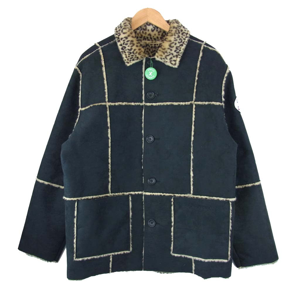 Supreme シュプリーム 19SS Reversible Faux Suede Leopard Coat リバーシブル レオパード スウェード コート ブラック系 マルチカラー系 L【新古品】【未使用】【中古】
