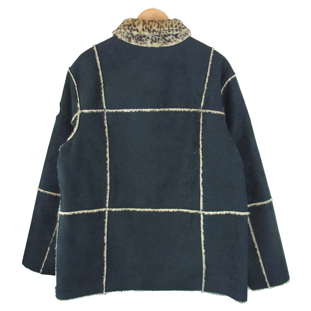 Supreme シュプリーム 19SS Reversible Faux Suede Leopard Coat リバーシブル レオパード スウェード コート ブラック系 マルチカラー系 L【新古品】【未使用】【中古】