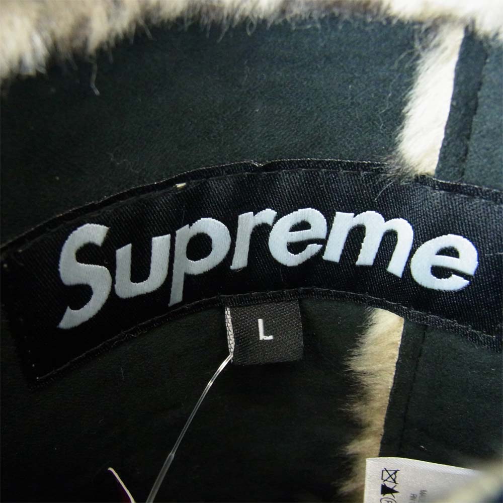 Supreme シュプリーム 19SS Reversible Faux Suede Leopard Coat リバーシブル レオパード スウェード コート ブラック系 マルチカラー系 L【新古品】【未使用】【中古】
