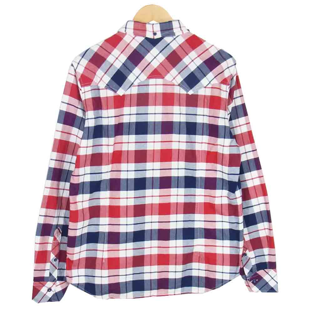 TSH-S19SP01 REVIVAL L/SL OX CHECK SHIRT トリコロールチェック オックスシャツ ネイビー系 L【極上美品】【中古】