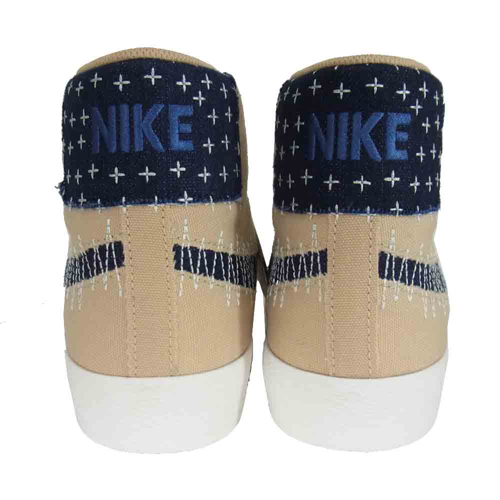 NIKE ナイキ CT0715-200 SB ZOOM BLAZER MID PRM 刺し子 スニーカー Sesame MysticNavy-Sail ベージュ系 28.5cm【新古品】【未使用】【中古】