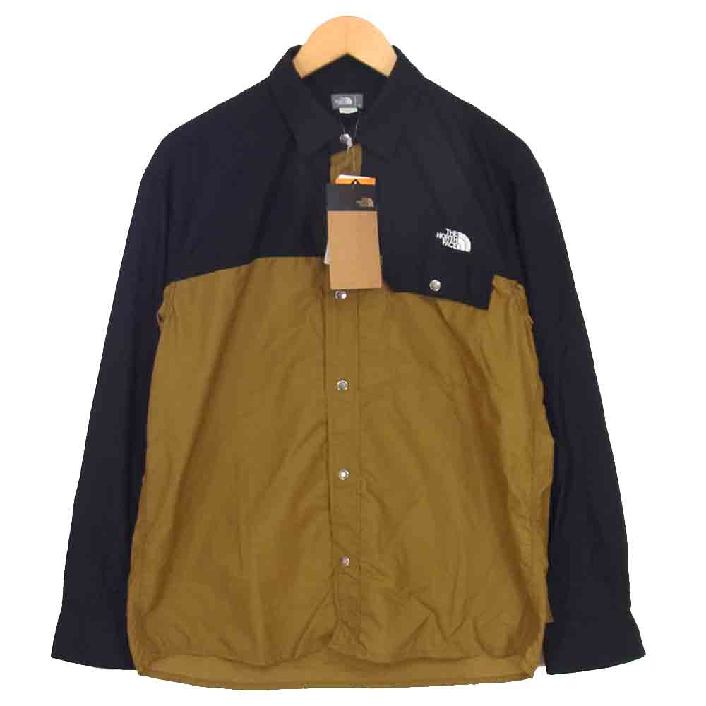 THE NORTH FACE ノースフェイス NR11961 L/S Nuptse Shirt ヌプシ シャツ ジャケット ブリティッシュカーキ カーキ系 M【新古品】【未使用】【中古】