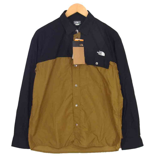 THE NORTH FACE ノースフェイス NR11961 L/S Nuptse Shirt ヌプシ シャツ ジャケット ブリティッシュカーキ カーキ系 M【新古品】【未使用】【中古】
