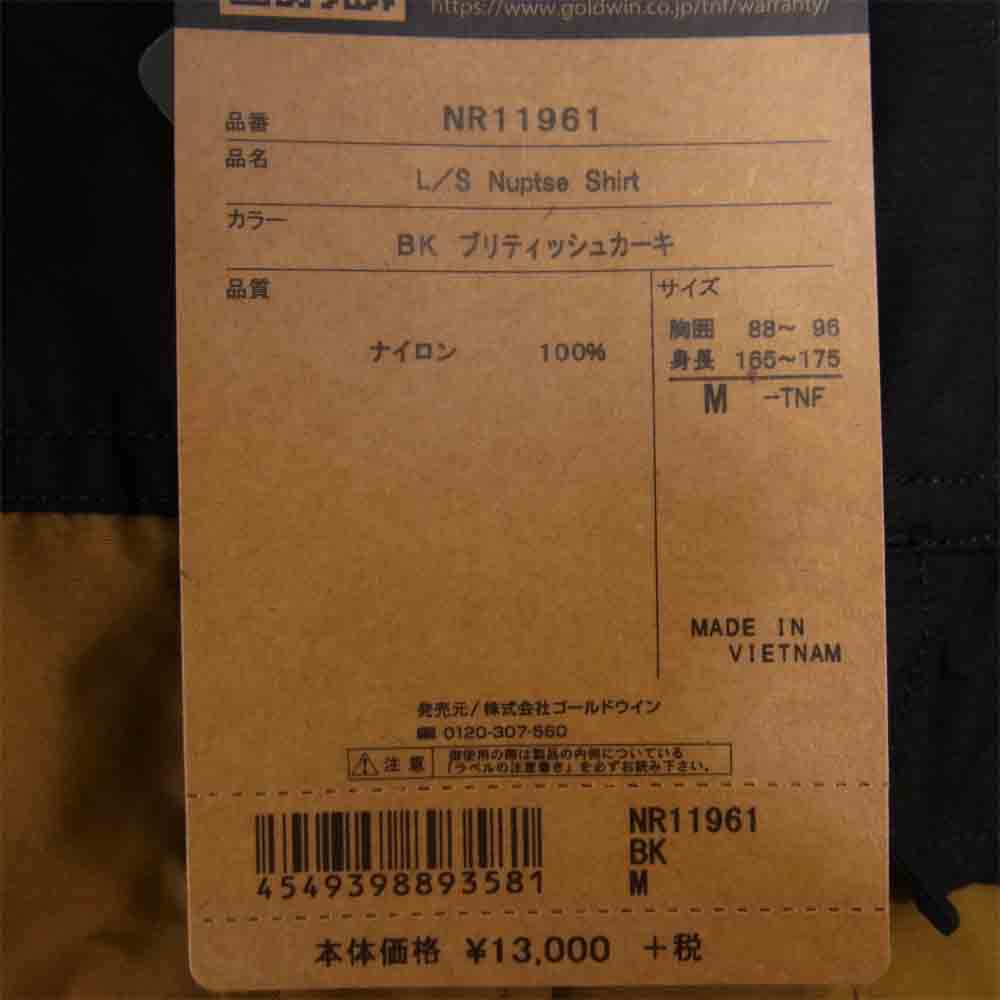 THE NORTH FACE ノースフェイス NR11961 L/S Nuptse Shirt ヌプシ シャツ ジャケット ブリティッシュカーキ カーキ系 M【新古品】【未使用】【中古】