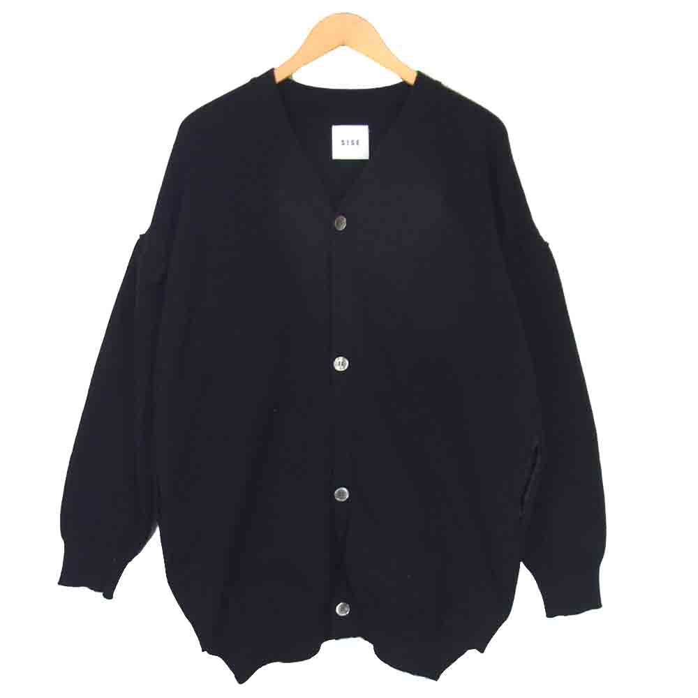 シセ AZ-KN-01 Oversize Cardigan オーバーサイズ カーディガン ブラック系 1【中古】
