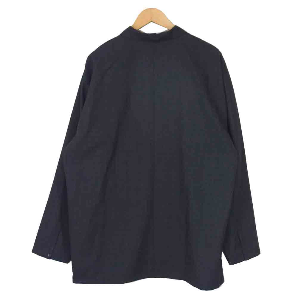 エイトン オーバーサイズ ウール シャツ ダークグレー系 06【中古】