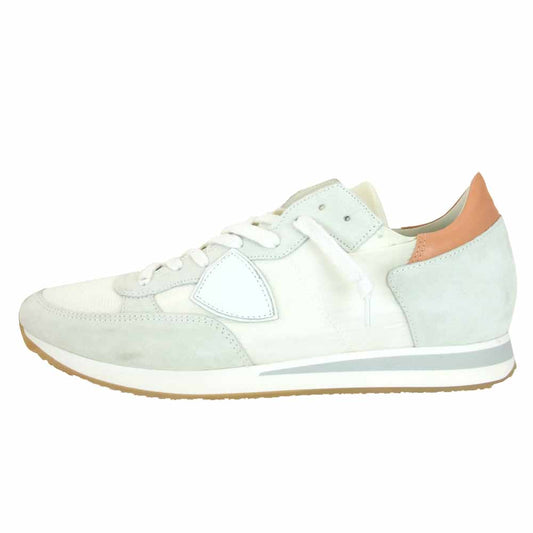 フィリップ モデル ローカット スエード スニーカー ホワイト系 44【美品】【中古】