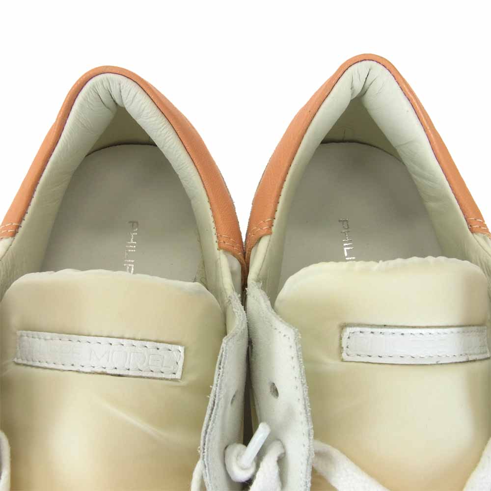 フィリップ モデル ローカット スエード スニーカー ホワイト系 44【美品】【中古】