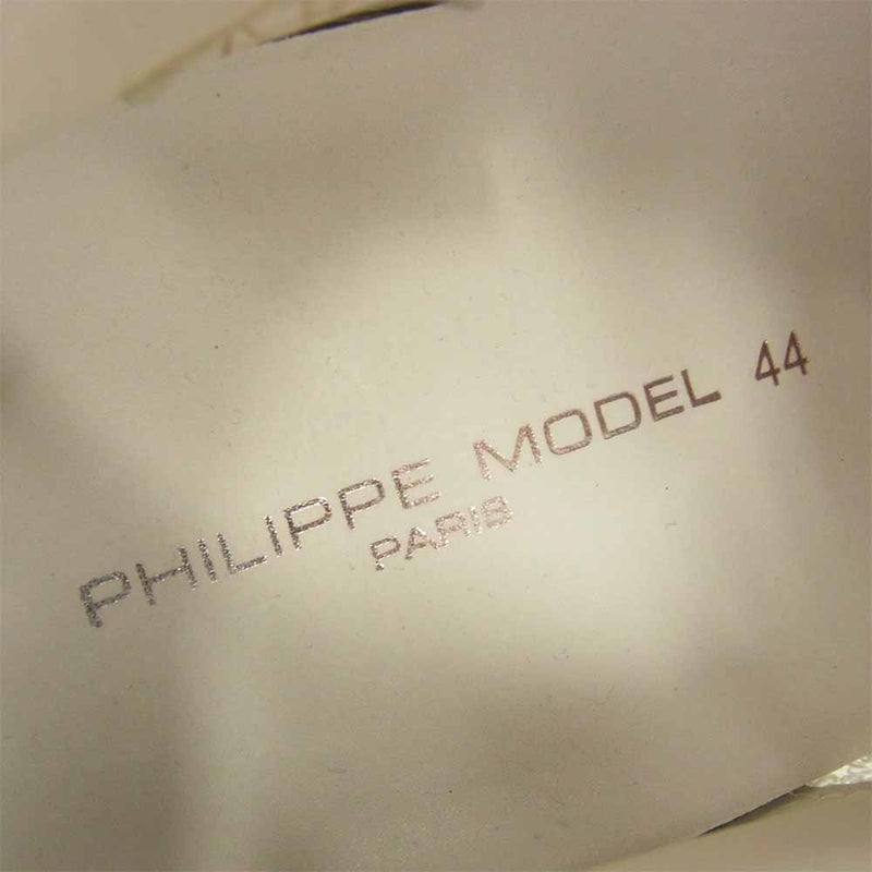 フィリップ モデル ローカット スエード スニーカー ホワイト系 44【美品】【中古】