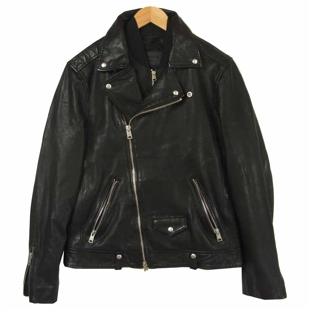 オールセインツ NOLL BIKER ライナー ダブル ライダース レザー ジャケット ブラック系 M【中古】