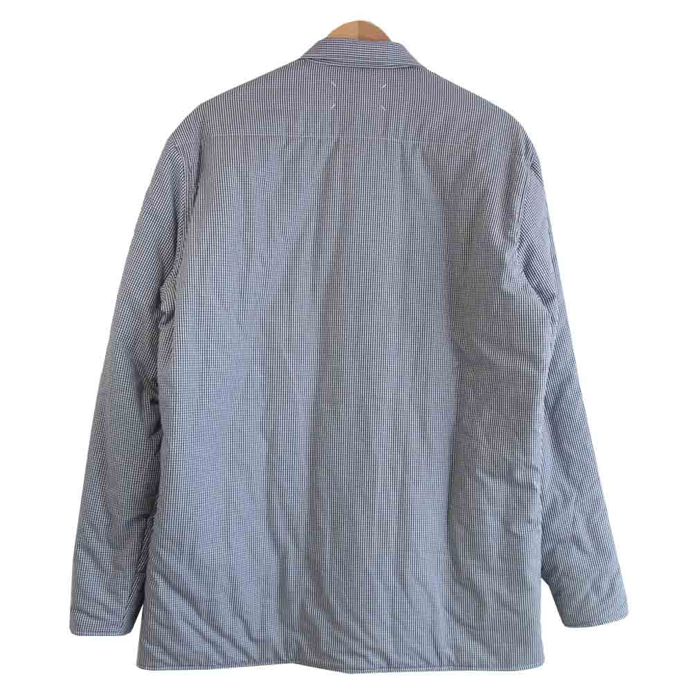 MAISON MARGIELA メゾンマルジェラ S50DL0449 MICRO CHECK PADDED SHIRT マイクロ チェック パッド シャツ 黒×白 39【中古】
