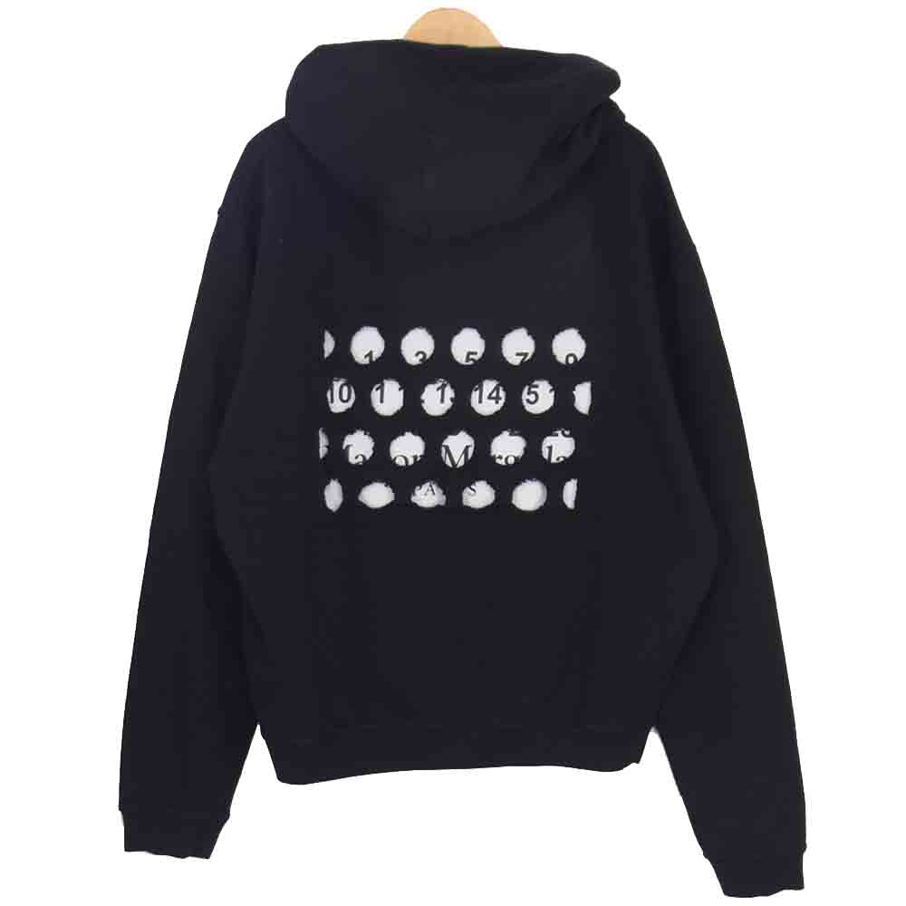 MARTIN MARGIELA マルタンマルジェラ 20AW S50GU0139 パンチホール オーバーサイズ スウェット ブラック系 46【極上美品】【中古】
