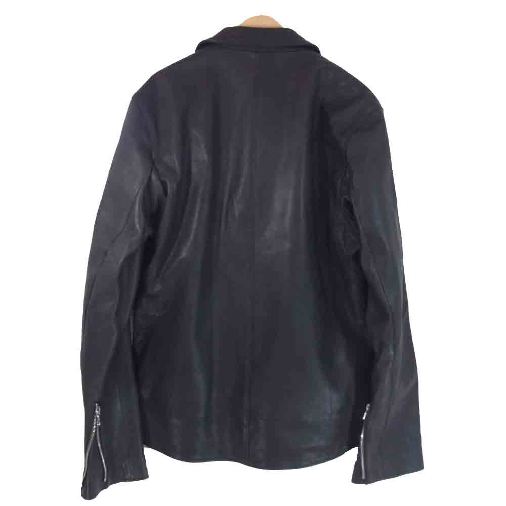 STRUM ストラム STL045-02 地生オイルカーフ ダブル ライダース ジャケット ブラック系 XL【中古】