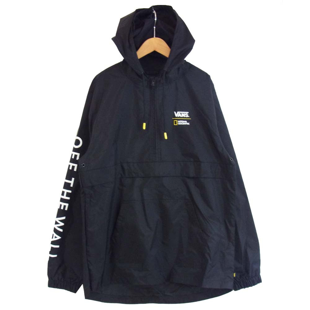 VANS バンズ VN0A4MULBLK X NAT GEO ANORAK BLACK ナショナル ジオ グラフィック アノラック パーカ ブラック系 M【美品】【中古】