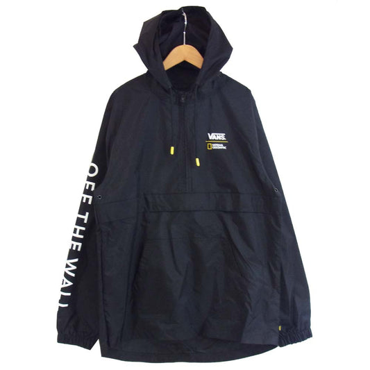 VANS バンズ VN0A4MULBLK X NAT GEO ANORAK BLACK ナショナル ジオ グラフィック アノラック パーカ ブラック系 M【美品】【中古】